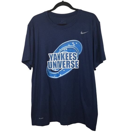 Nike Dri-fit Men's Yankee Short Sleeve Blue Pullover Graphic T-Shirt XL - Picture 1 of 11